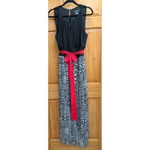 Jessica Howard 16W Sheer Fully Lined Maxi Dress Sleeveless Zip Cocktail Wedding